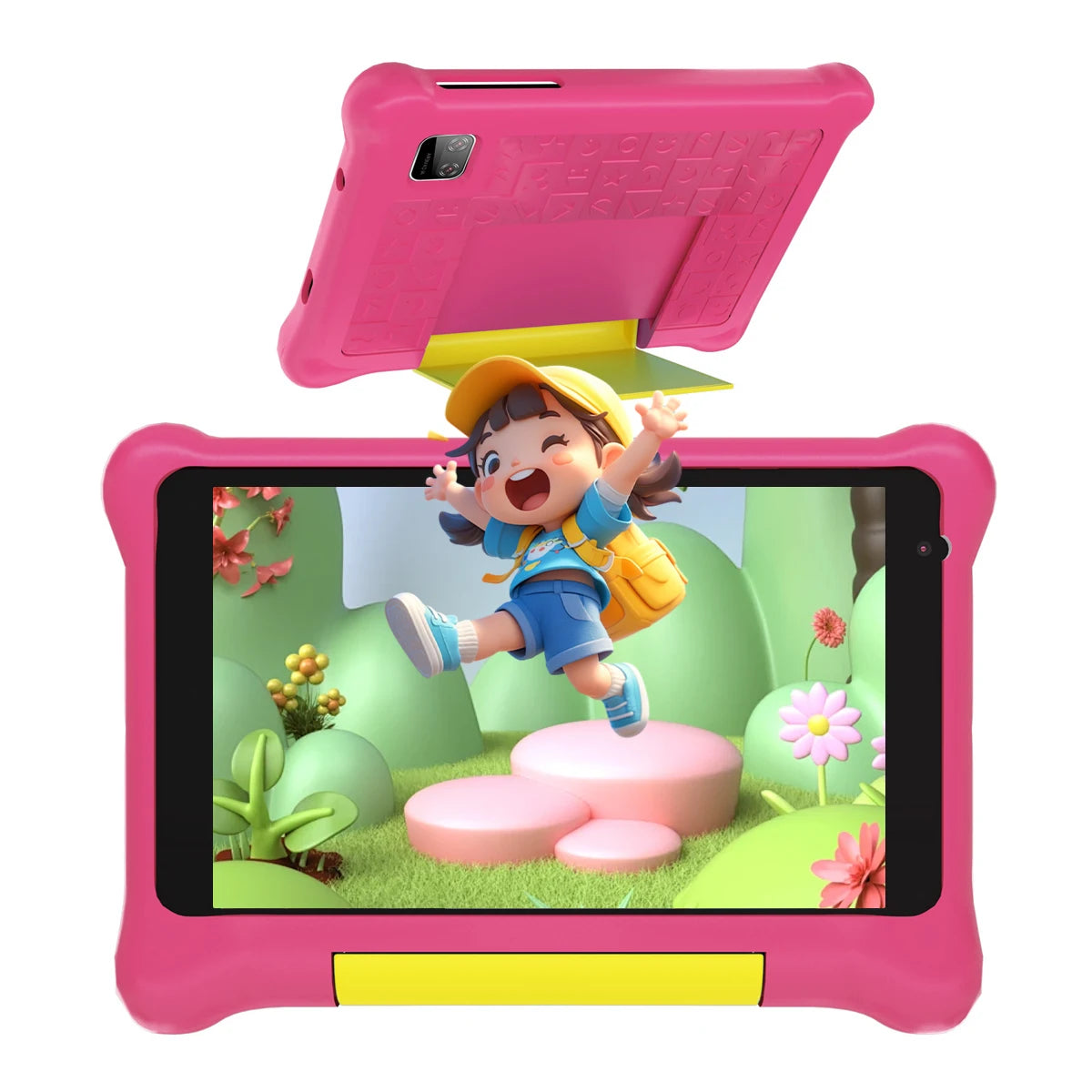 7Inch Kid Tablet Android13, 5GB RAM 32GB ROM,128GB Expand,WiFi,2500mAh Battery,Dual Camera, Children's Gift Kids Software,PK BDF - Pape'sShop