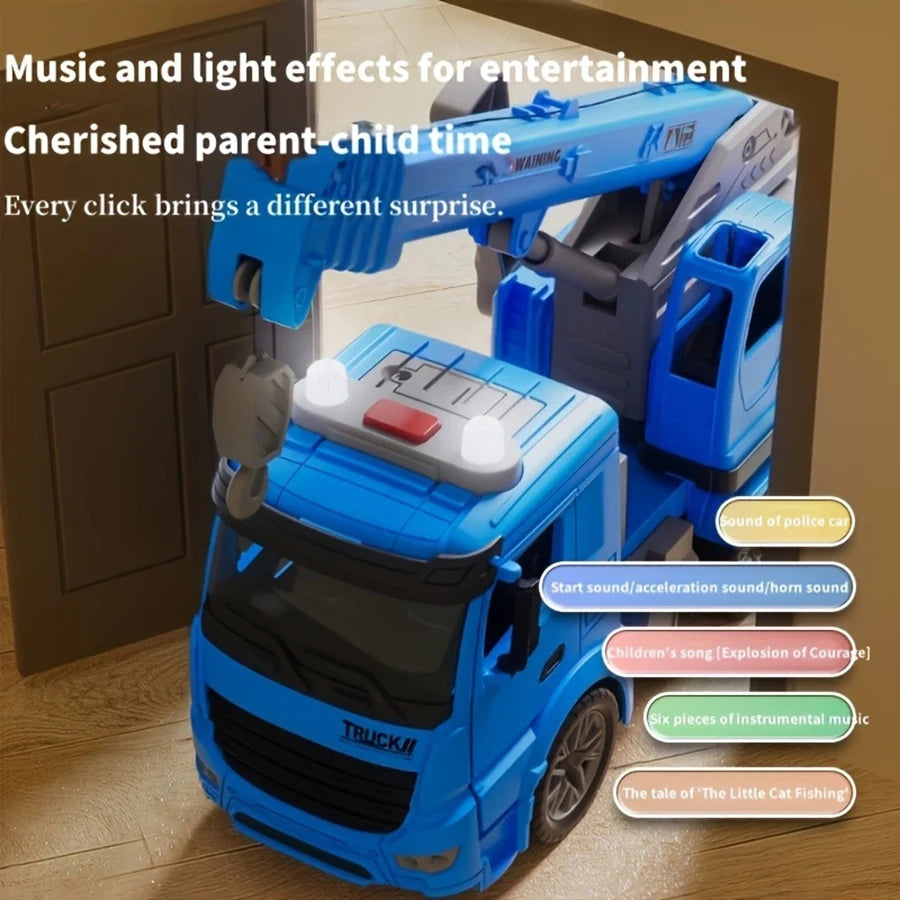 Toys for 3 year old boys and girls kids, construction toy crane truck lights and sounds. - Pape'sShop