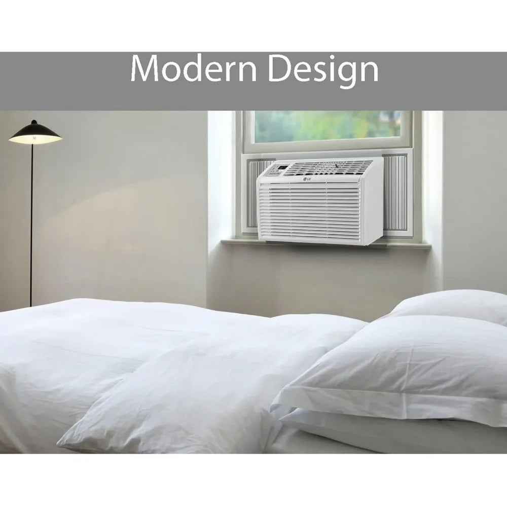 6,000 BTU Window Air Conditioner, 115V, Cools 250 Sq.Ft. for Bedroom, Den, Living Room, Quiet Operation, with Remote
