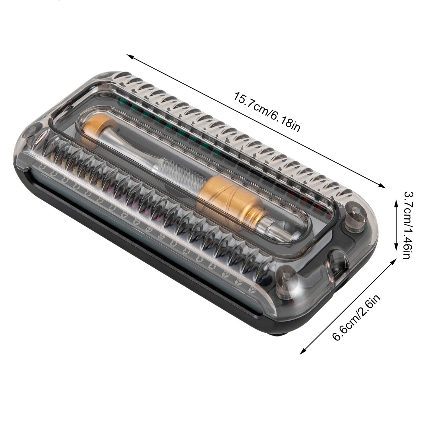 37X Precision Screwdriver Kit Electronics Repair Tool Kit w/ Magnetic Driver Bit