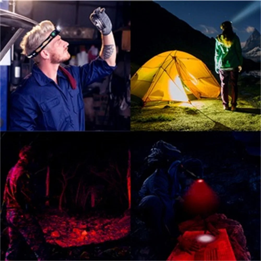 H25LR LED 90 High CRI Rechargeable Headlamp Powerful Lightweight Head Flashlight with Bright White Light 660nm Deep Red Torch