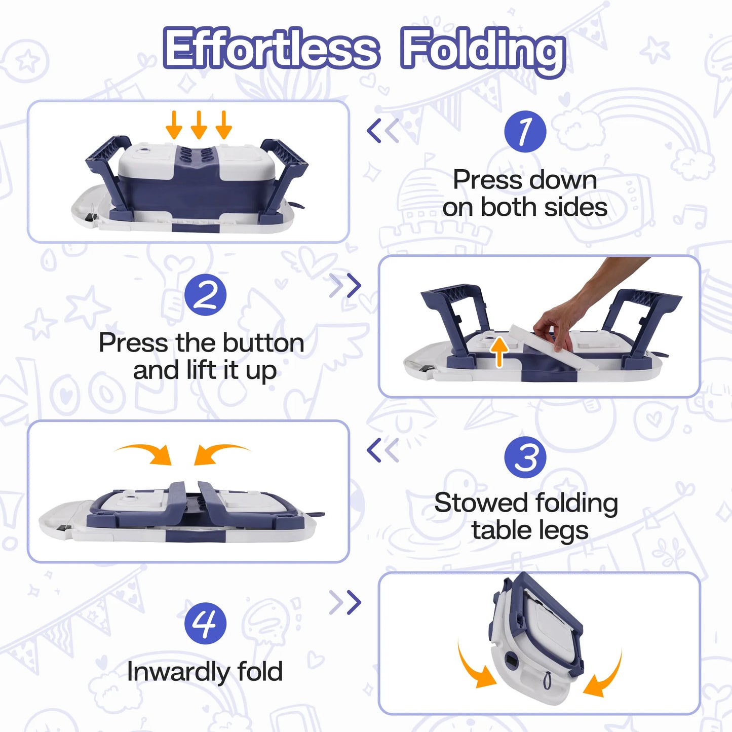 Baby Bathtub,Baby Bath Tub with Soft Cushion & Thermometer,Baby Bathtub Newborn to Toddler 0-36 Months,Portable Travel Baby Tub - Pape'sShop