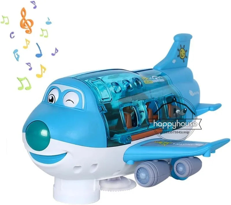 Electric Kid Transformation Aircraft Toys Car Deformation Plane Model Music Simulation Boy Children Traffic Toy Gift - Pape'sShop