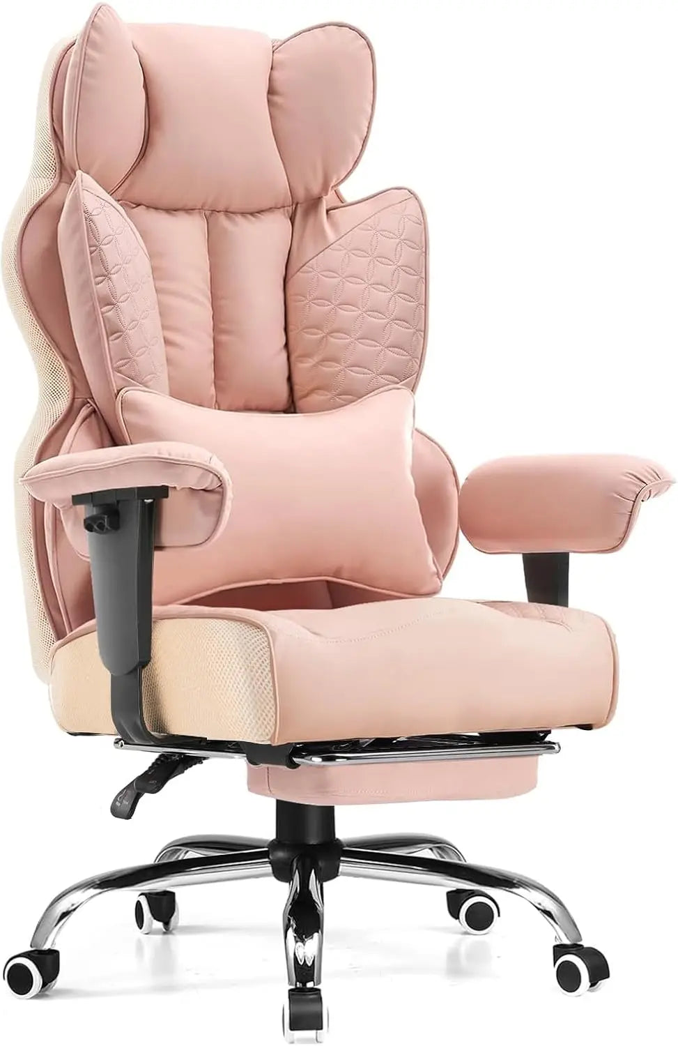 Office Chair 400LBS Wide Ergonomic Gaming Chair with Deluxe Embossing Designed Leather with Foot Rest