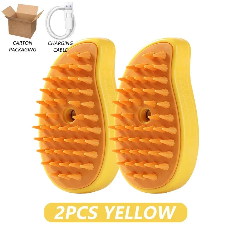 3-in-1 Steamy Brush for Pet Cat Dog Grooming Accessories Electric Brushes for Hair Cleaning Massage Comb Cat Dog Stuff Supplies - Pape'sShop
