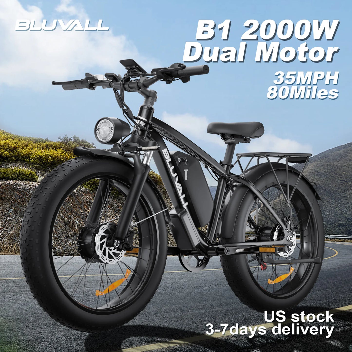 48V 2000W Full Suspension E-Bike CE Certified 26 Inch - Pape'sShop