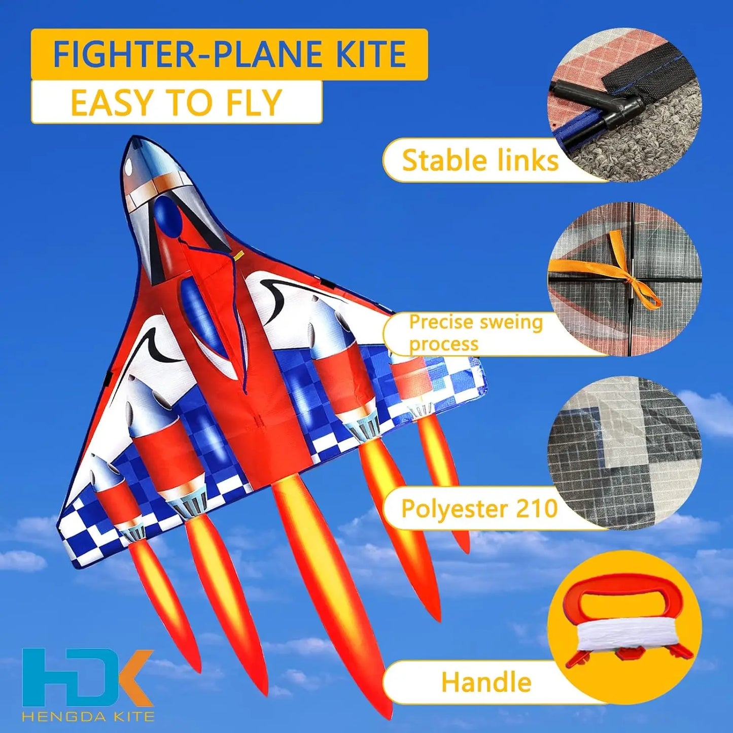 New Outdoor Fun Sport Plane Kite Beginner Kites For Adults And Kids Come With String And Handle - Pape'sShop