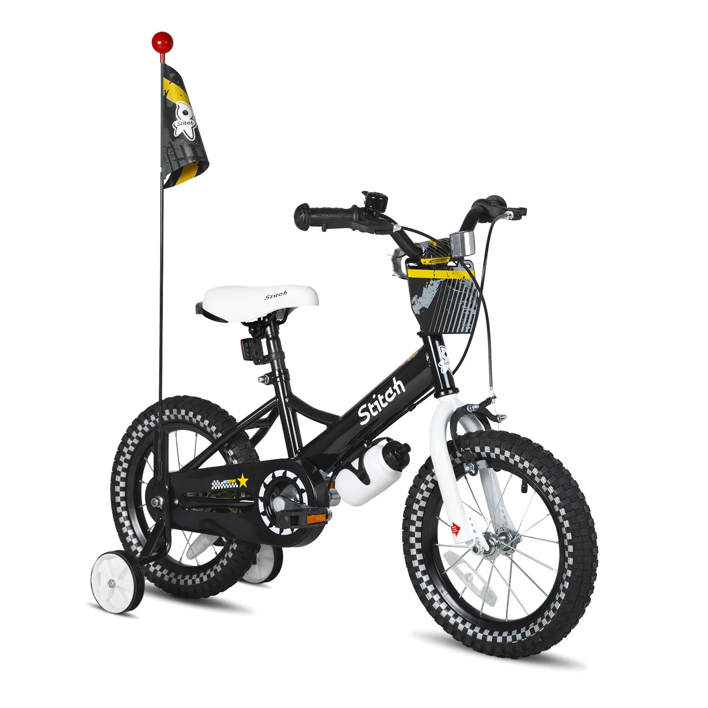 JOYSTAR Little Daisy Kids Bike for Boys Ages 2-7 Years, 12 14 16 InchBoys Bike with Flag & Number Plate - Pape'sShop