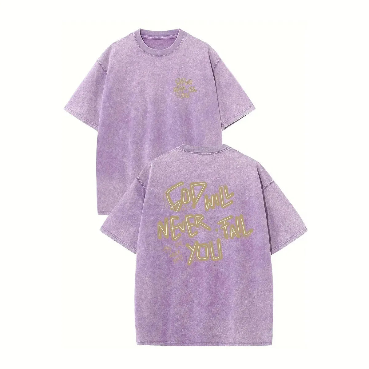 320g Heavy Men's Washed Vintage Oversized T-Shirts Street - Pape'sShop