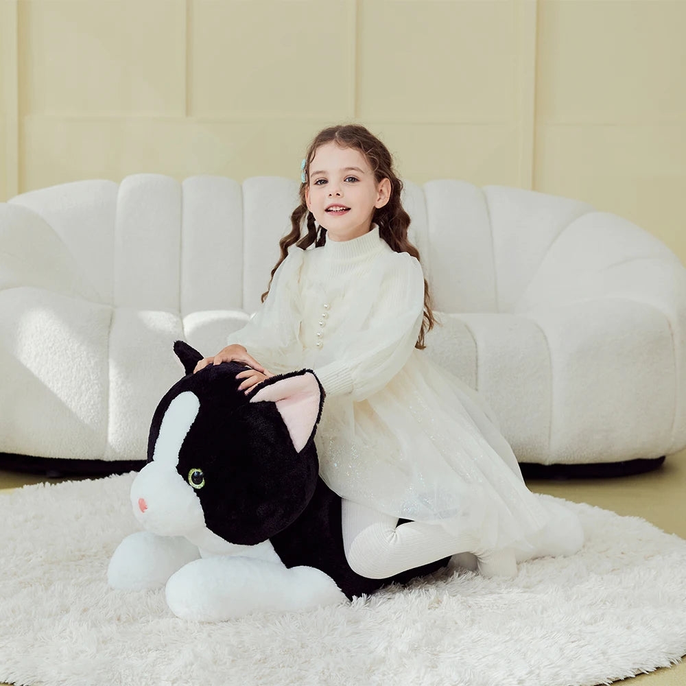 IKASA Giant Cat Tuxedo Stuffed Animal Plush Toy,Big Large Jumbo Soft Toys,30" Cute Huge Size Fluffy Plushy Fat Oversized Plushie - Pape'sShop