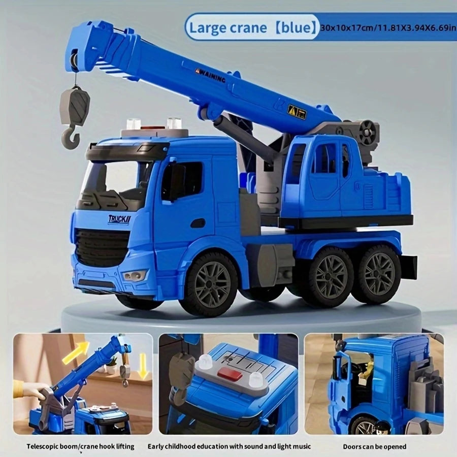 Toys for 3 year old boys and girls kids, construction toy crane truck lights and sounds. - Pape'sShop