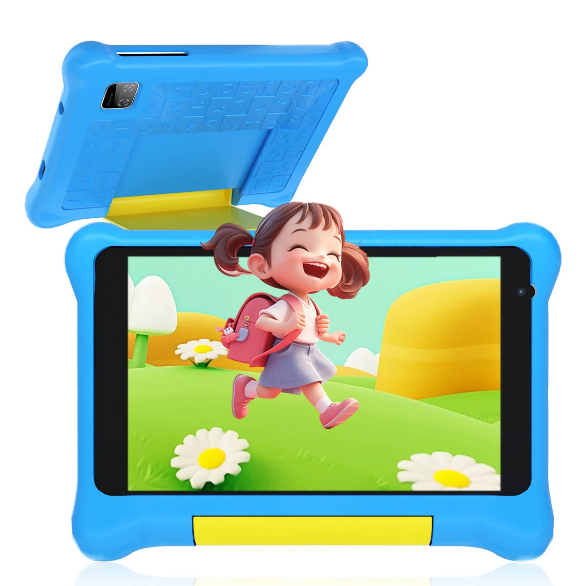 7Inch Kid Tablet Android13, 5GB RAM 32GB ROM,128GB Expand,WiFi,2500mAh Battery,Dual Camera, Children's Gift Kids Software,PK BDF - Pape'sShop