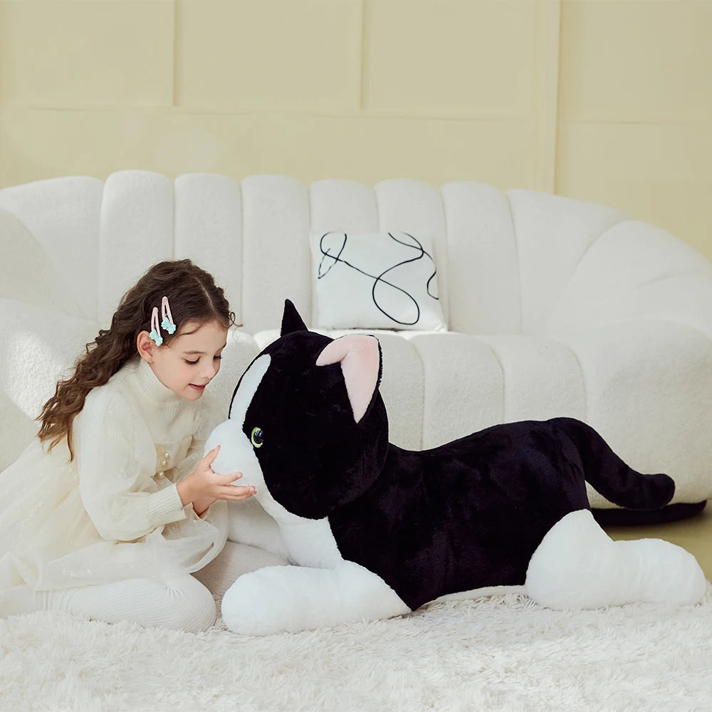 IKASA Giant Cat Tuxedo Stuffed Animal Plush Toy,Big Large Jumbo Soft Toys,30" Cute Huge Size Fluffy Plushy Fat Oversized Plushie - Pape'sShop