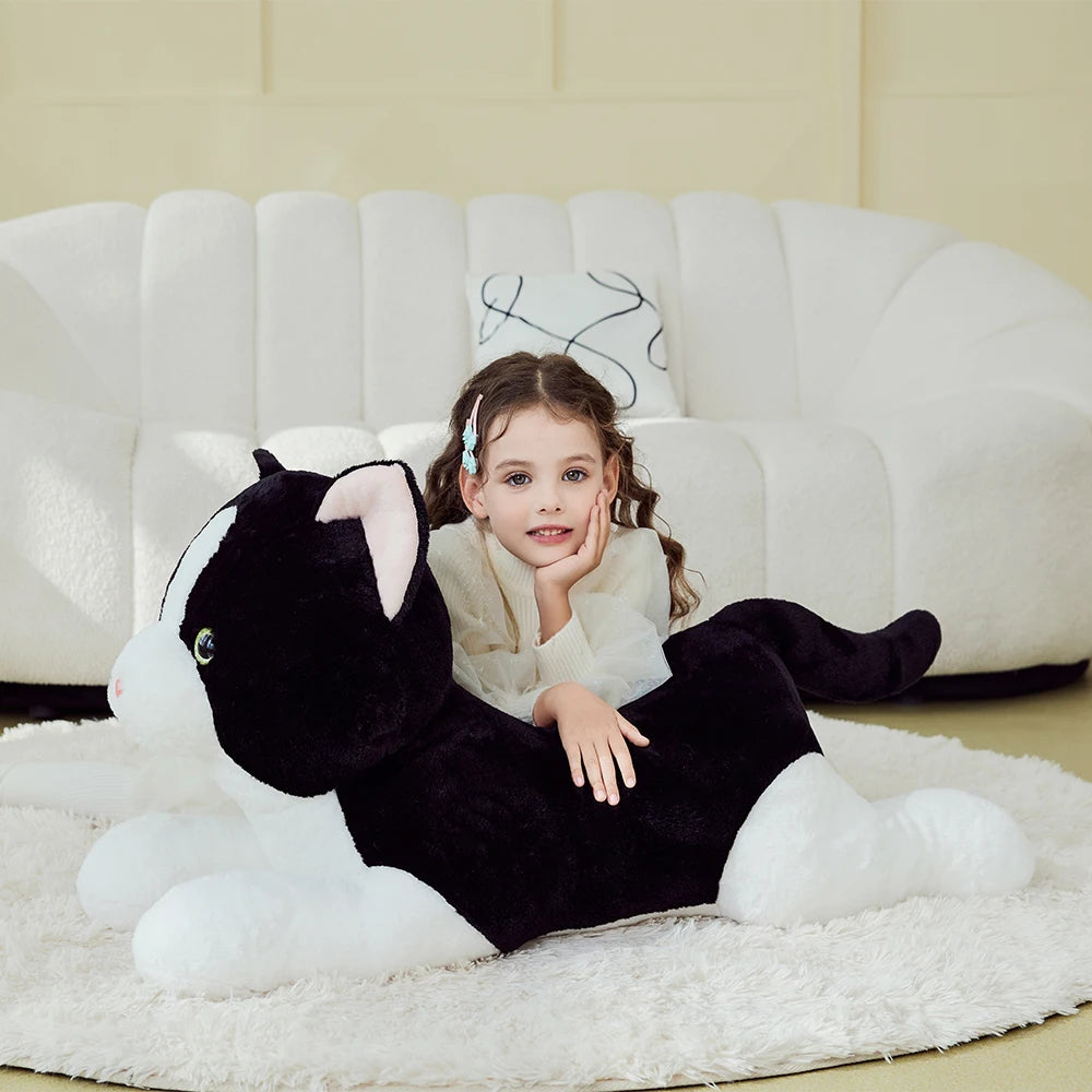 IKASA Giant Cat Tuxedo Stuffed Animal Plush Toy,Big Large Jumbo Soft Toys,30" Cute Huge Size Fluffy Plushy Fat Oversized Plushie - Pape'sShop
