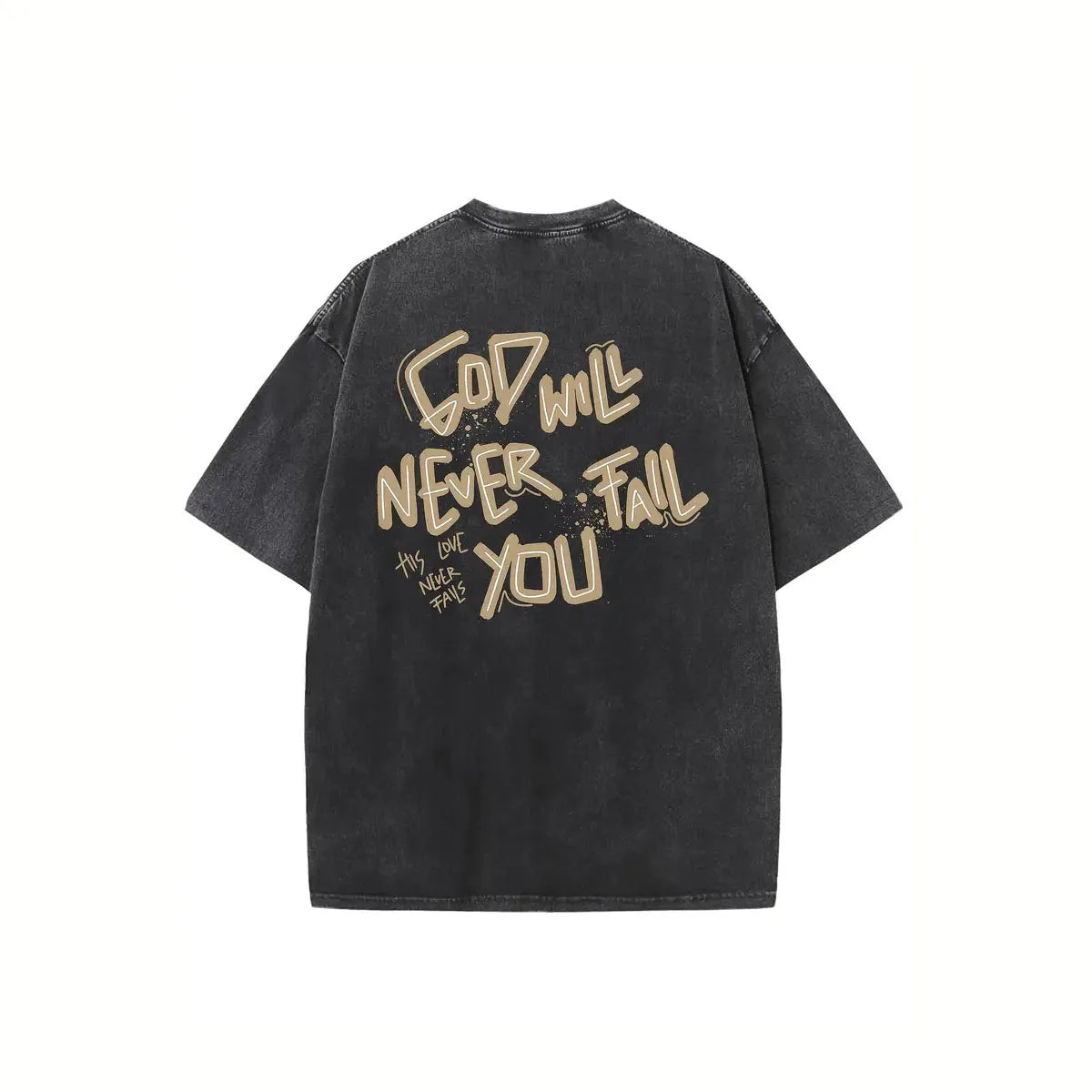 320g Heavy Men's Washed Vintage Oversized T-Shirts Street - Pape'sShop