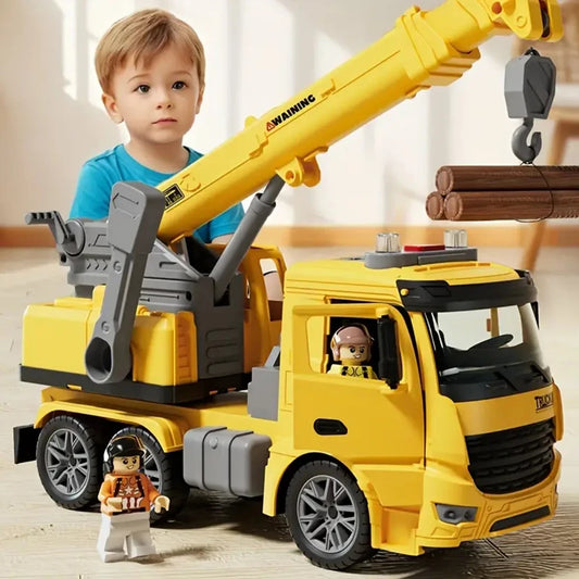 Toys for 3 year old boys and girls kids, construction toy crane truck lights and sounds. - Pape'sShop