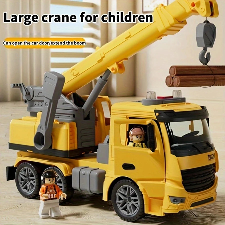Toys for 3 year old boys and girls kids, construction toy crane truck lights and sounds. - Pape'sShop