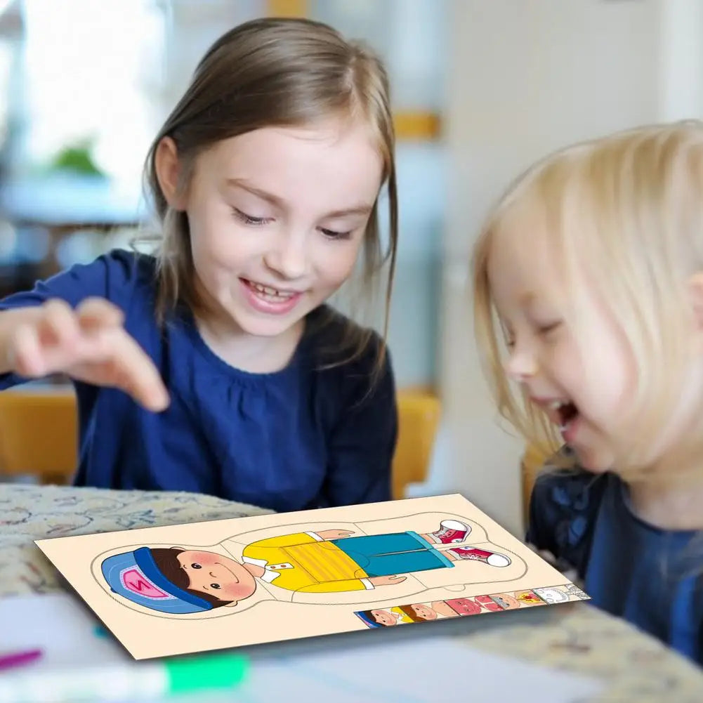 Human Body Puzzle Wooden Boys Girls Body Structure Children Puzzles Montessori Educational Children Toys Kids Toys - Pape'sShop