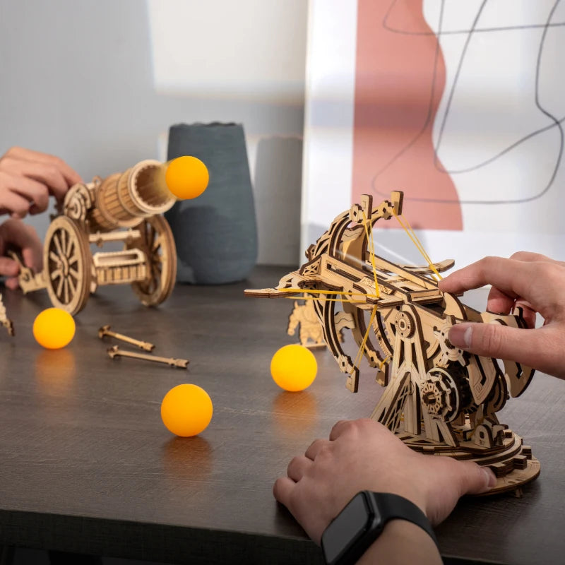 Robotime 3D Wooden Puzzle Medieval Siege Weapons Game Assembly Set Gift for Children Teens Adult War Strategy Toy KW401 KW801 - Pape'sShop