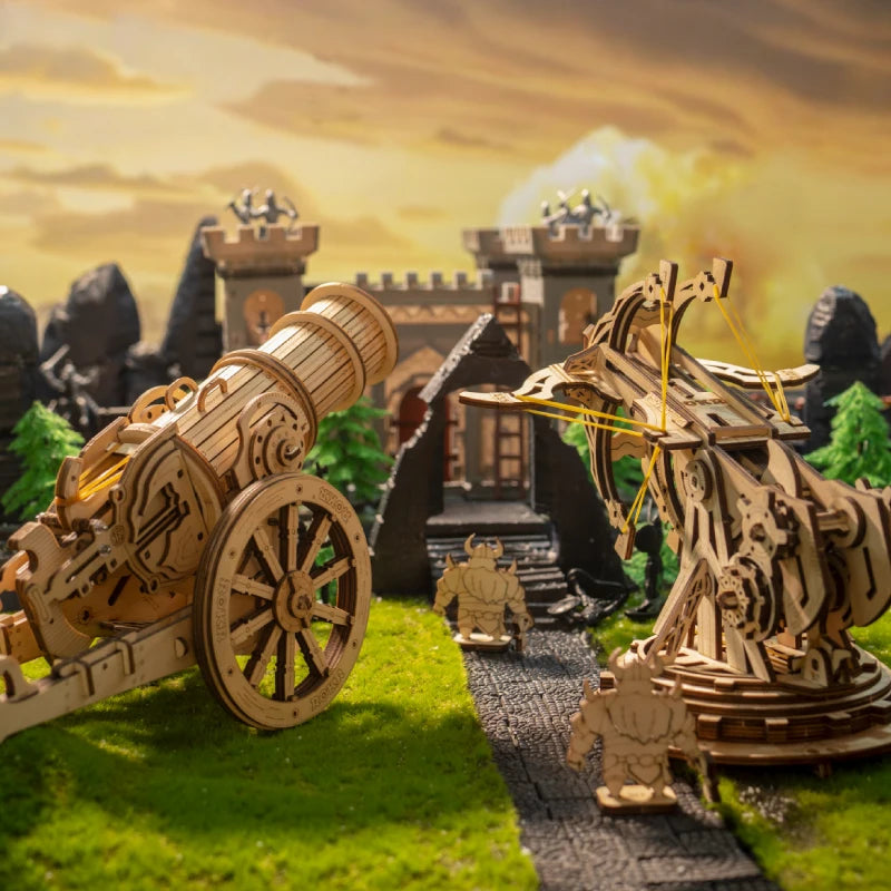 Robotime 3D Wooden Puzzle Medieval Siege Weapons Game Assembly Set Gift for Children Teens Adult War Strategy Toy KW401 KW801 - Pape'sShop