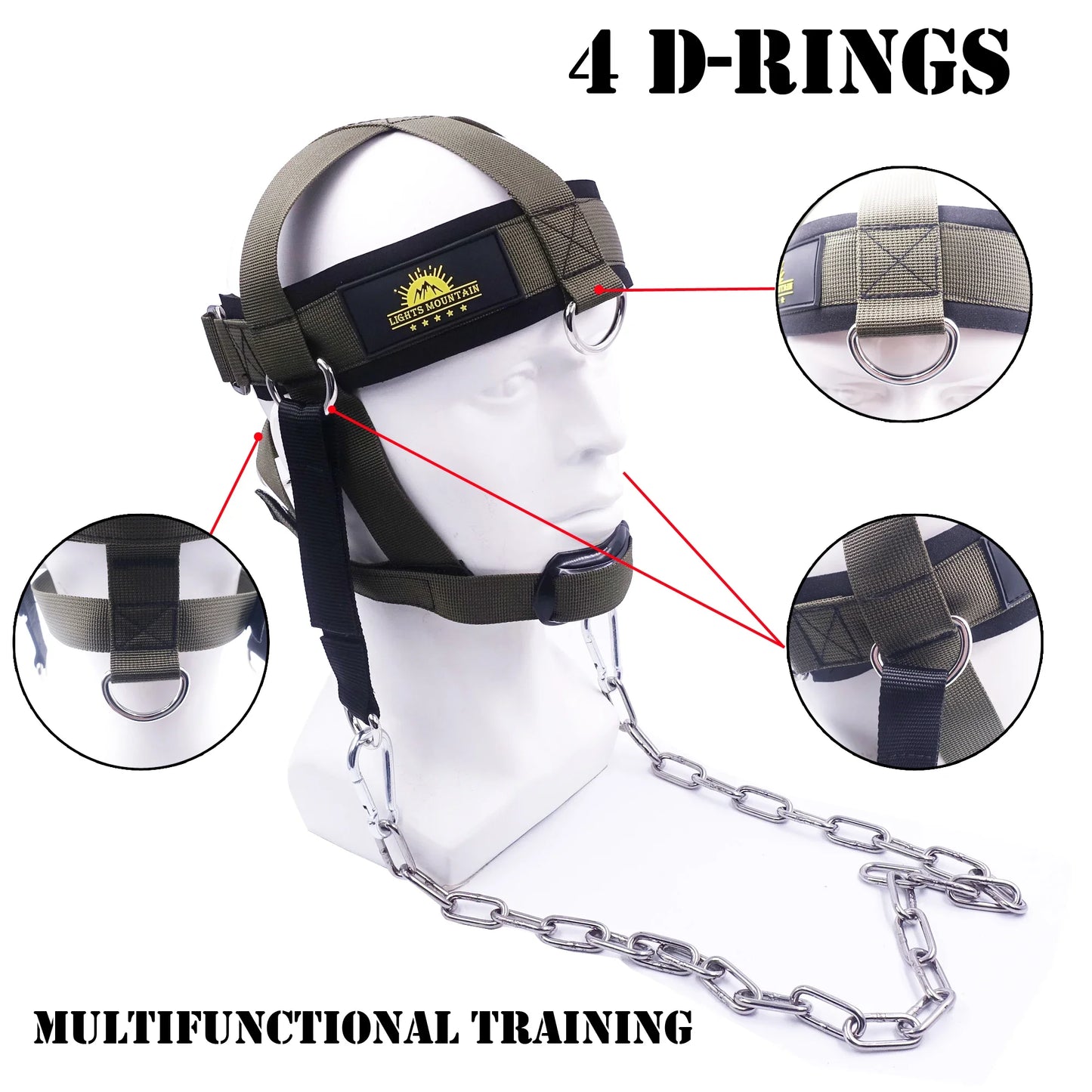 Multifunction Neck Workout Harness Weight Lifting Strength Powerlifting Equipment - Pape'sShop