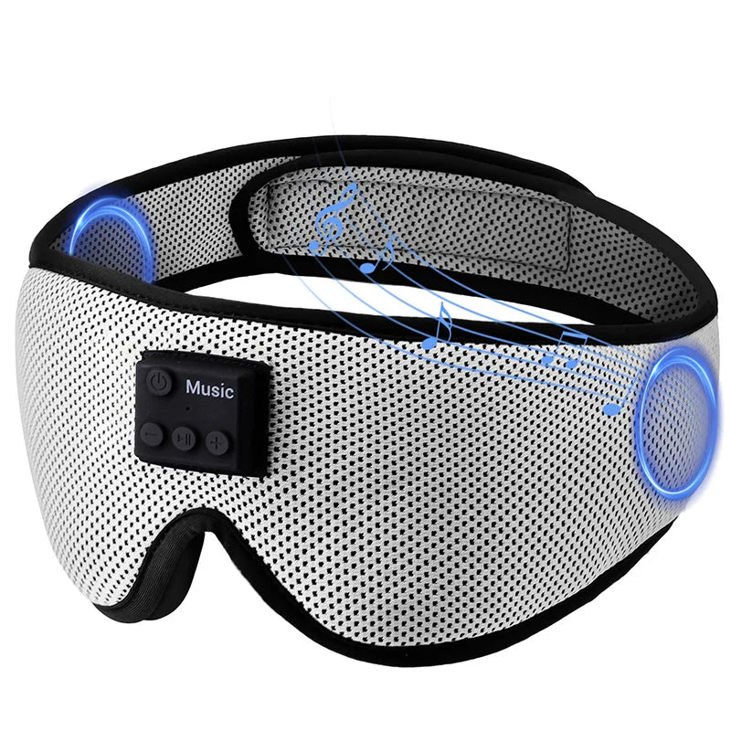White noise version 3D wireless music sleep headset bluetooth eye mask microphone call manufacturers Dropshipping Christmas Gift