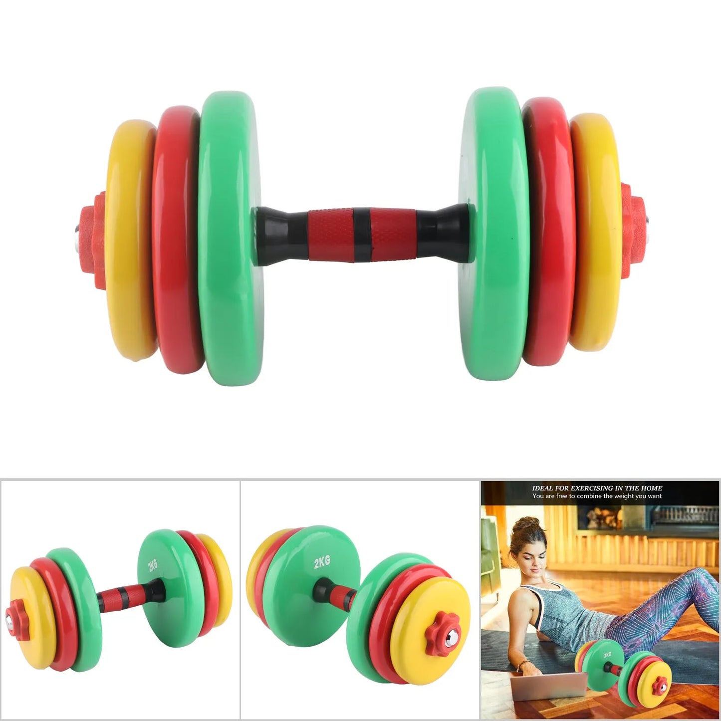 Colorful Dumbbell Fitness Dumbbell Colorful Removable Grip - Pape'sShop