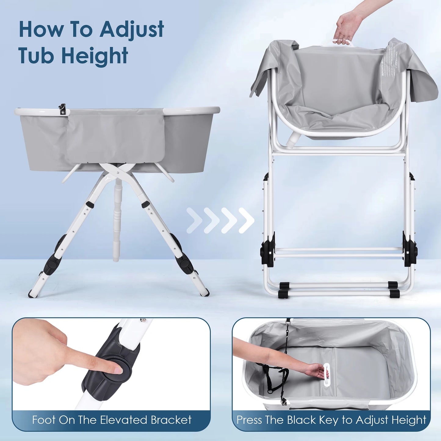 New Portable Pet Bathtub Foldable Elevated Small Medium Dog Bath Tubs for Bathing Shower Grooming Dog Washing Pool for Mascotas - Pape'sShop