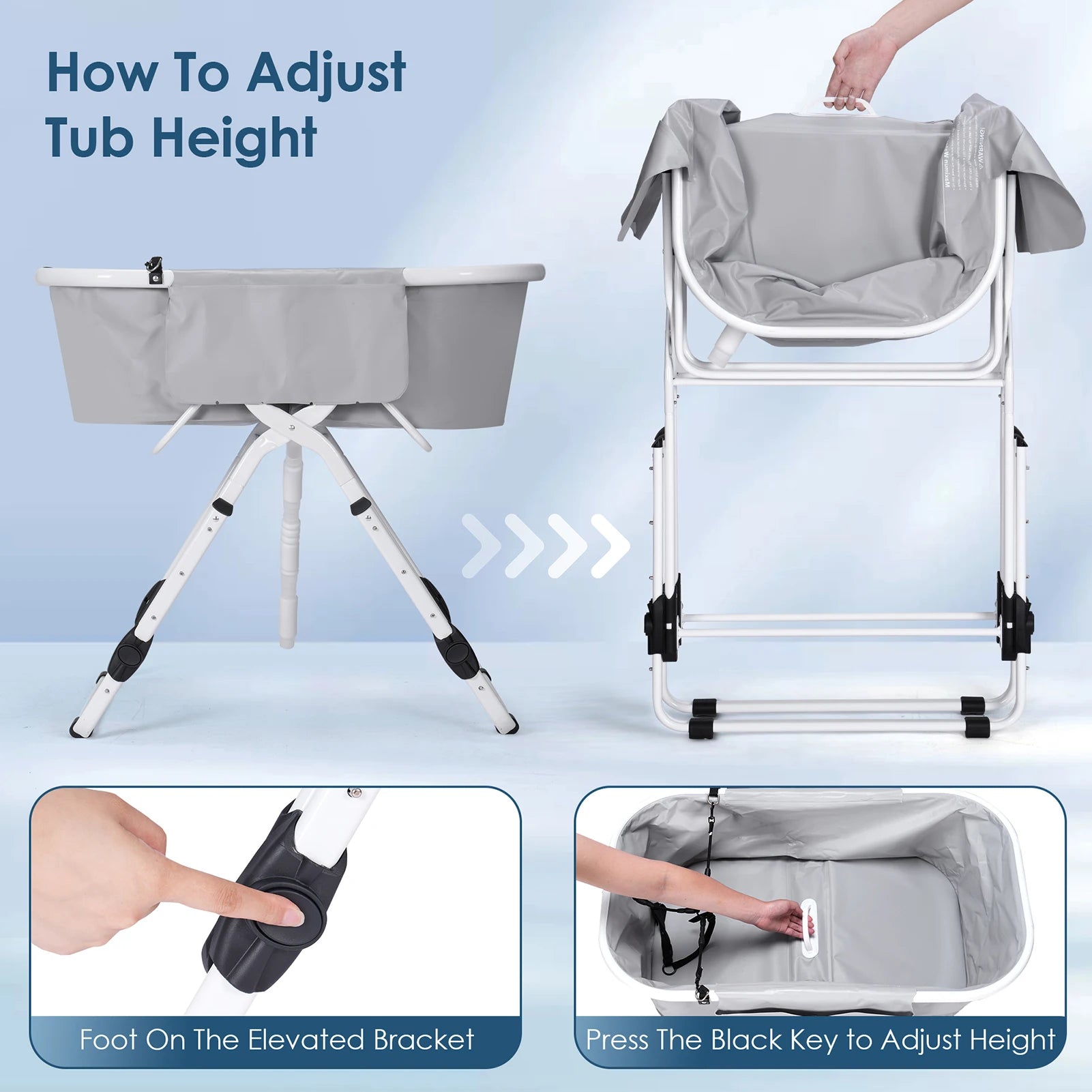 New Portable Pet Bathtub Foldable Elevated Small Medium Dog Bath Tubs for Bathing Shower Grooming Dog Washing Pool for Mascotas - Pape'sShop