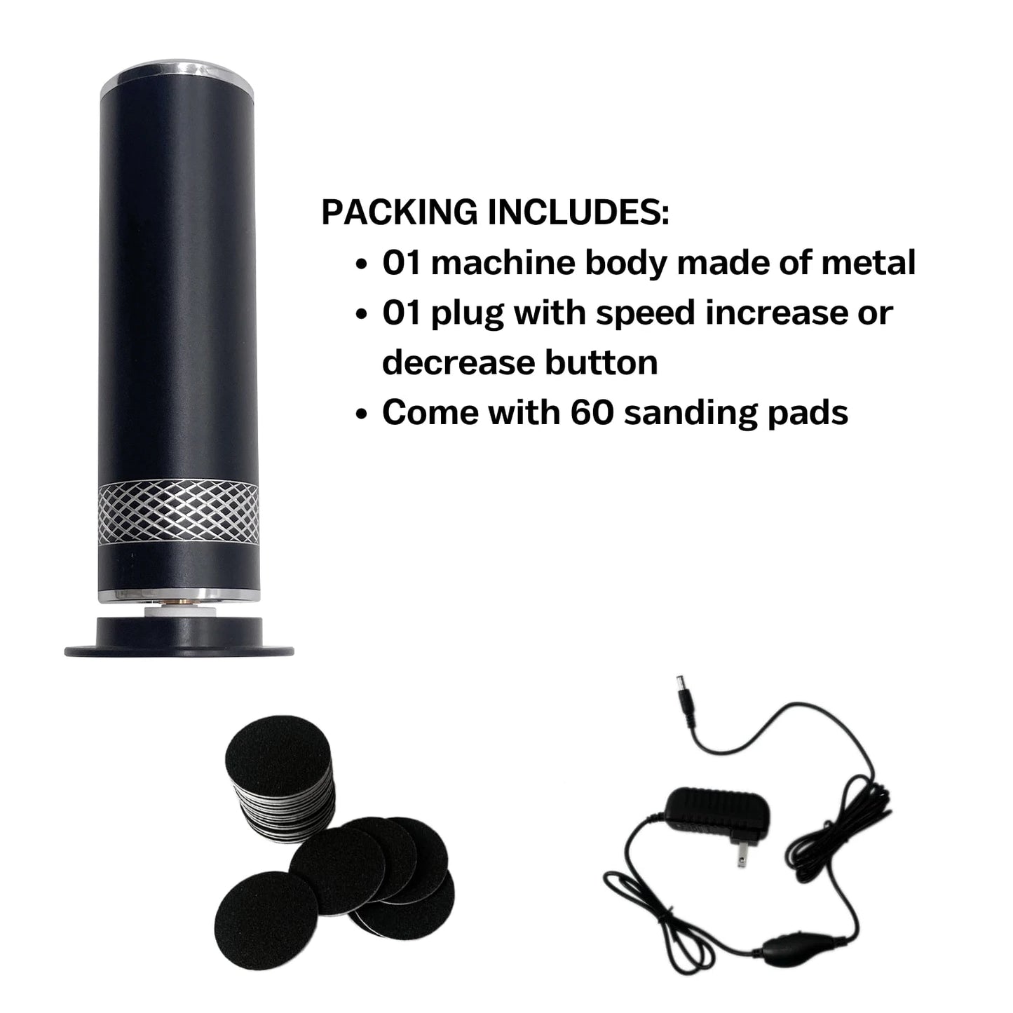 Electric Callus Remover with Speed Controller and 60pcs Replacement Sandpaper Disk for Men Women Dead Dry Crack Skin Calluses - Pape'sShop