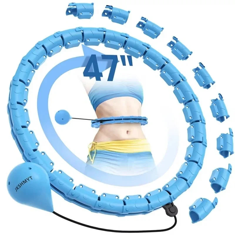 Hula Circle sport Exercise Hoop Weight Loss and Slimming Exercise Fat Burning Fitness Equipment Adjustable with Detachable Knots - Pape'sShop