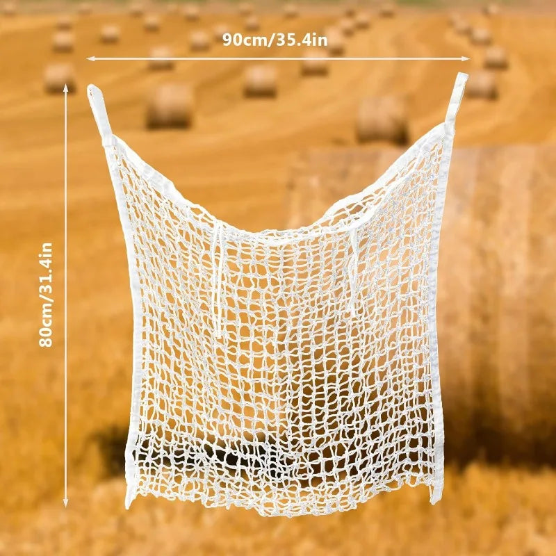 2Pc Slow Feed Hay Nets for Horses,31.4"×35.4"Horse Feed Bag with Large Capacity and Small Opening for Horse Goat Feeder Full Day - Pape'sShop