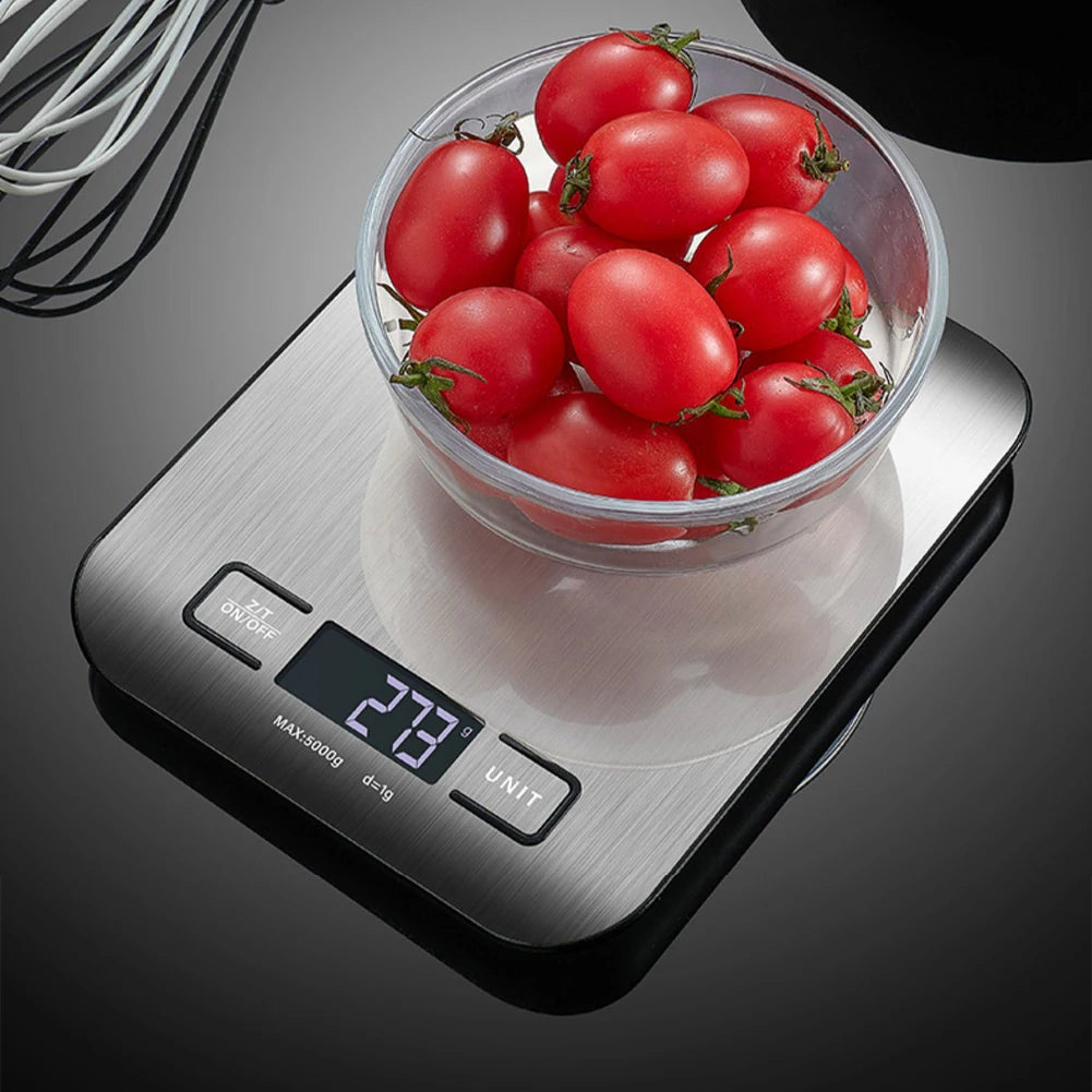Digital Kitchen Scale LCD Display Electronic Weights Scales USB Charging Food Weighing Scale for Cooking Baking 1G Up To 10KG