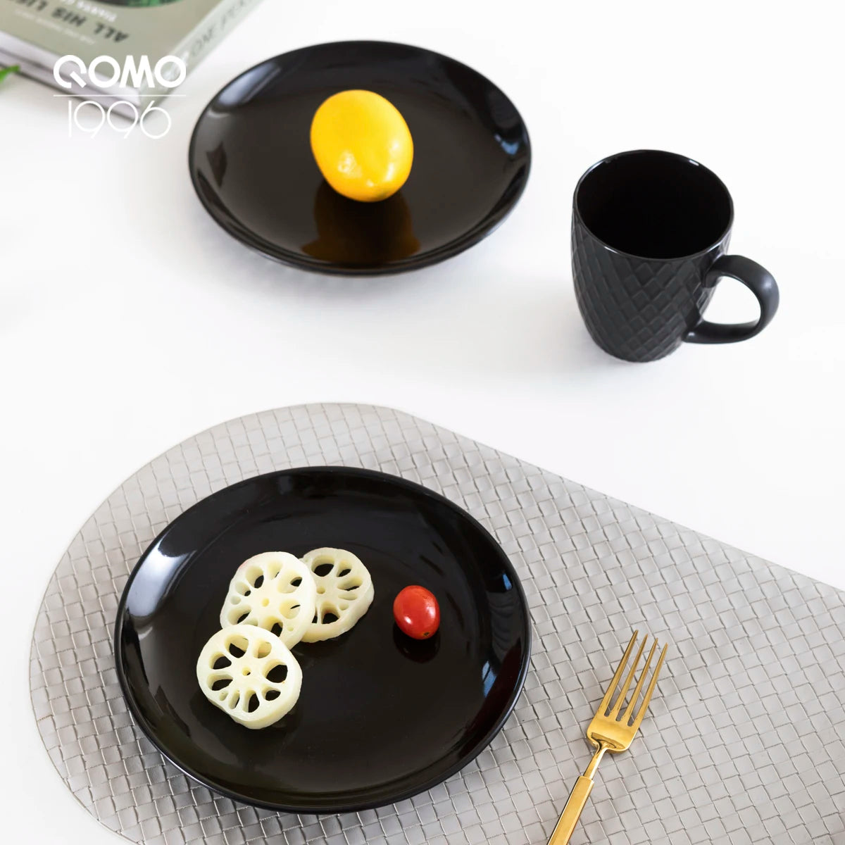 16 Pieces Porcelain Dinnerware Set White Relief Pattern Ceramic Bowls and Plates Ceramic Kitchen Dishes Service for 4 People - Pape'sShop