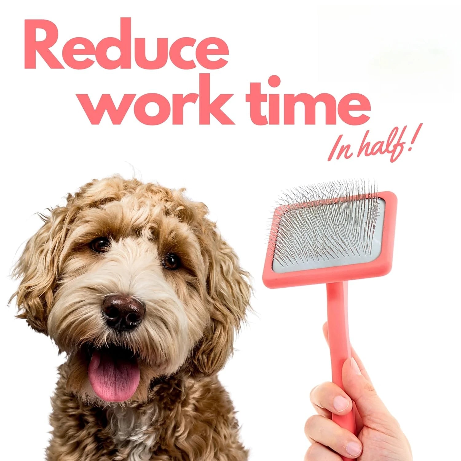 Dog Slicker Brush for Grooming Pet Hair - Best Slicker For Poodle Golden Doodle - Long Haired Tool For Dogs - Pape'sShop