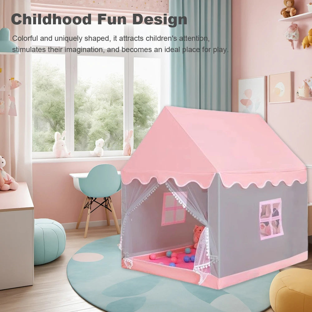 Kids Tent Playhouse Tent Kids Play Tent for Boys Girls with Windows Play House for Indoor Outdoor Game Party Birthday Gifts - Pape'sShop