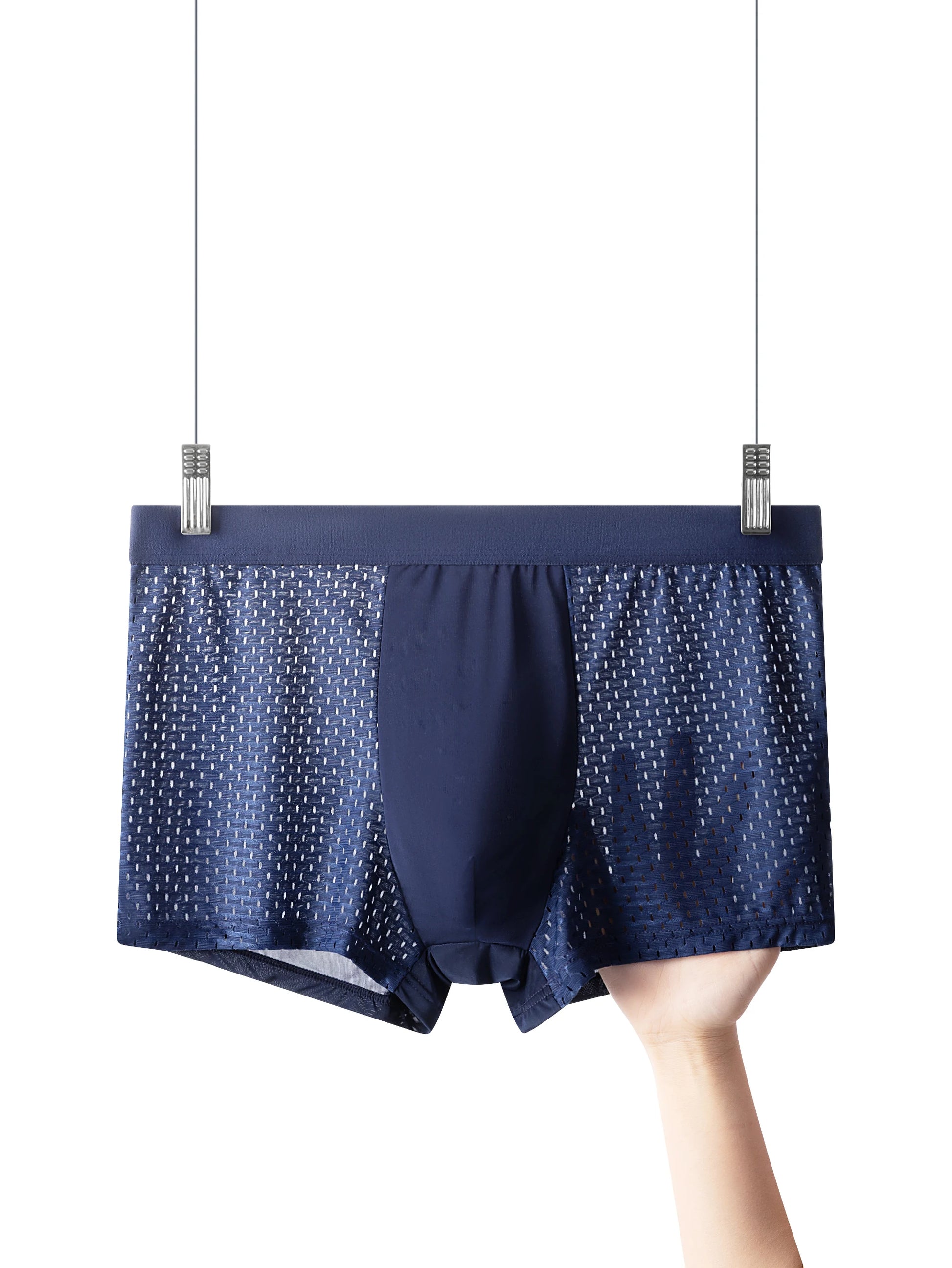 4 pairs of men's underwear ice silk half mesh - Pape'sShop