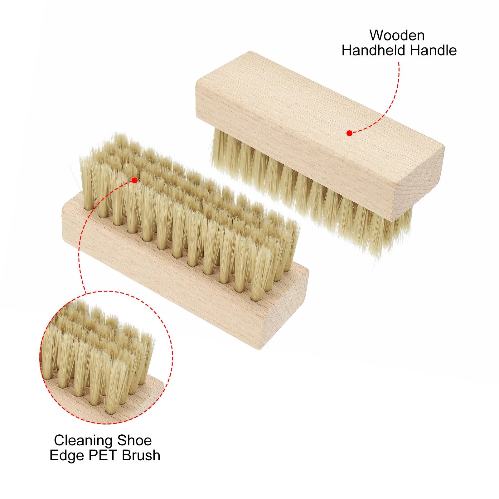 Shoe Cleaner Brush 3Pack Square Handheld Polish Daubers for Leather Boots Cloth Canvas Sneakers - Pape'sShop