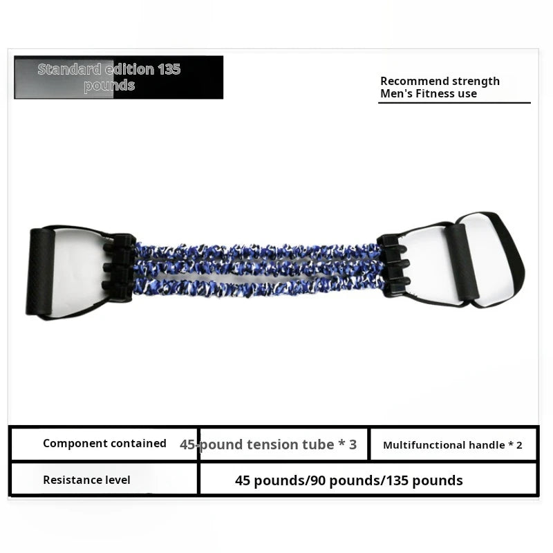 Chest Training Expander Elastic Pull-Rope Strength Trainer Multifunction Fitness Home Gym Workouts Equipment Resistance Band - Pape'sShop