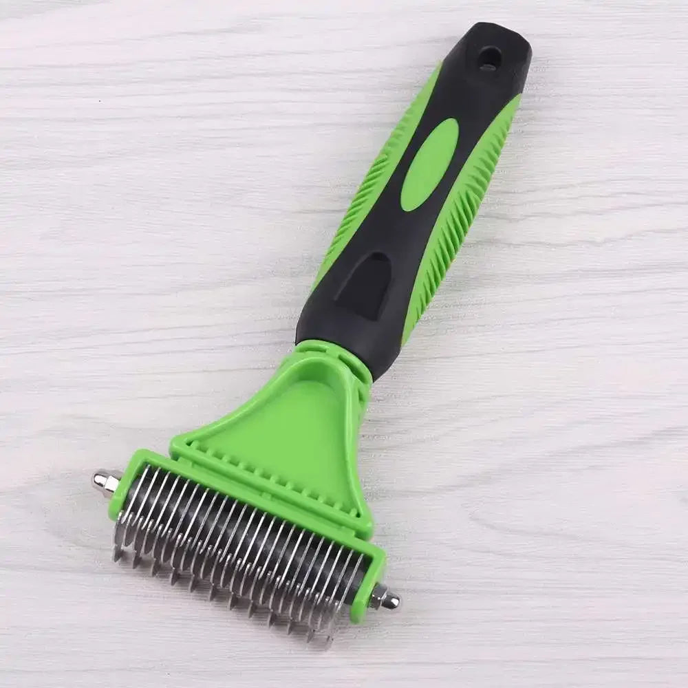 Pet Cat Dog Comb Brush Large Dogs Open Knot Rake Knife Stainless Double-sided Hair Shedding Comb Pet Grooming Products Tool - Pape'sShop