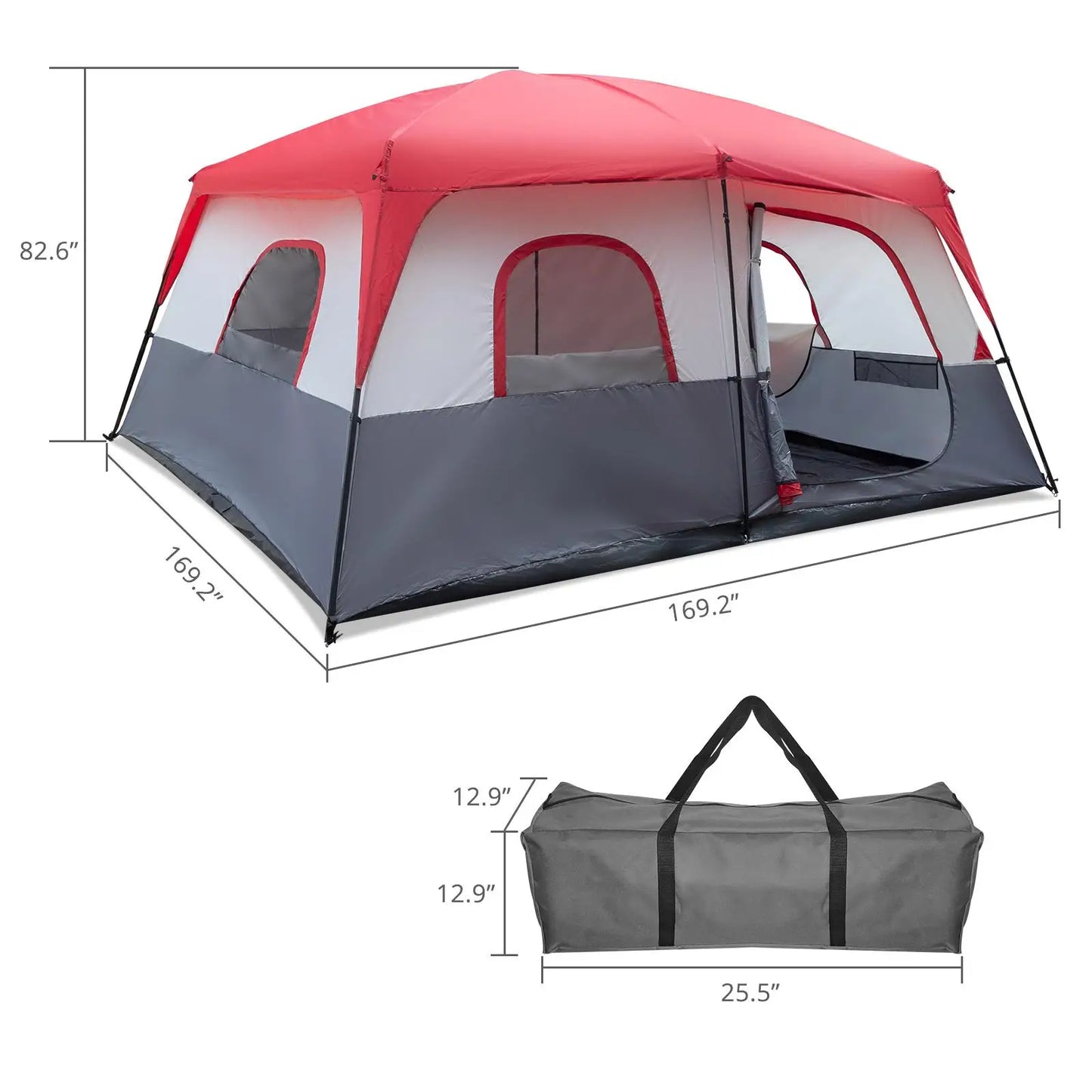 14-Person Camping Tent - 430x430x210cm - Pape'sShop