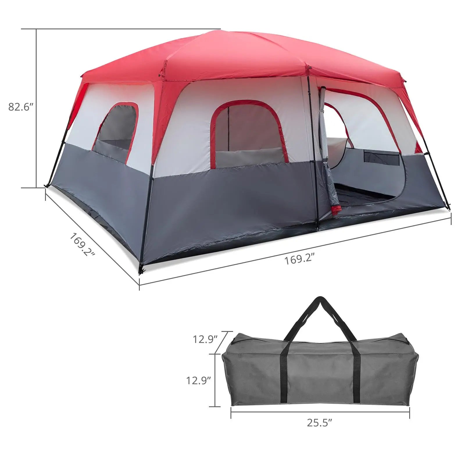 14-Person Camping Tent - 430x430x210cm - Pape'sShop