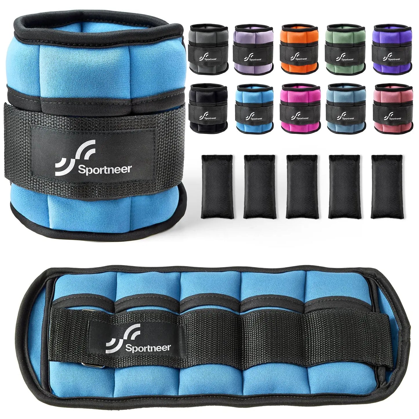 Sportneer Adjustable Ankle Weights 10lb Set for Workout - Pape'sShop