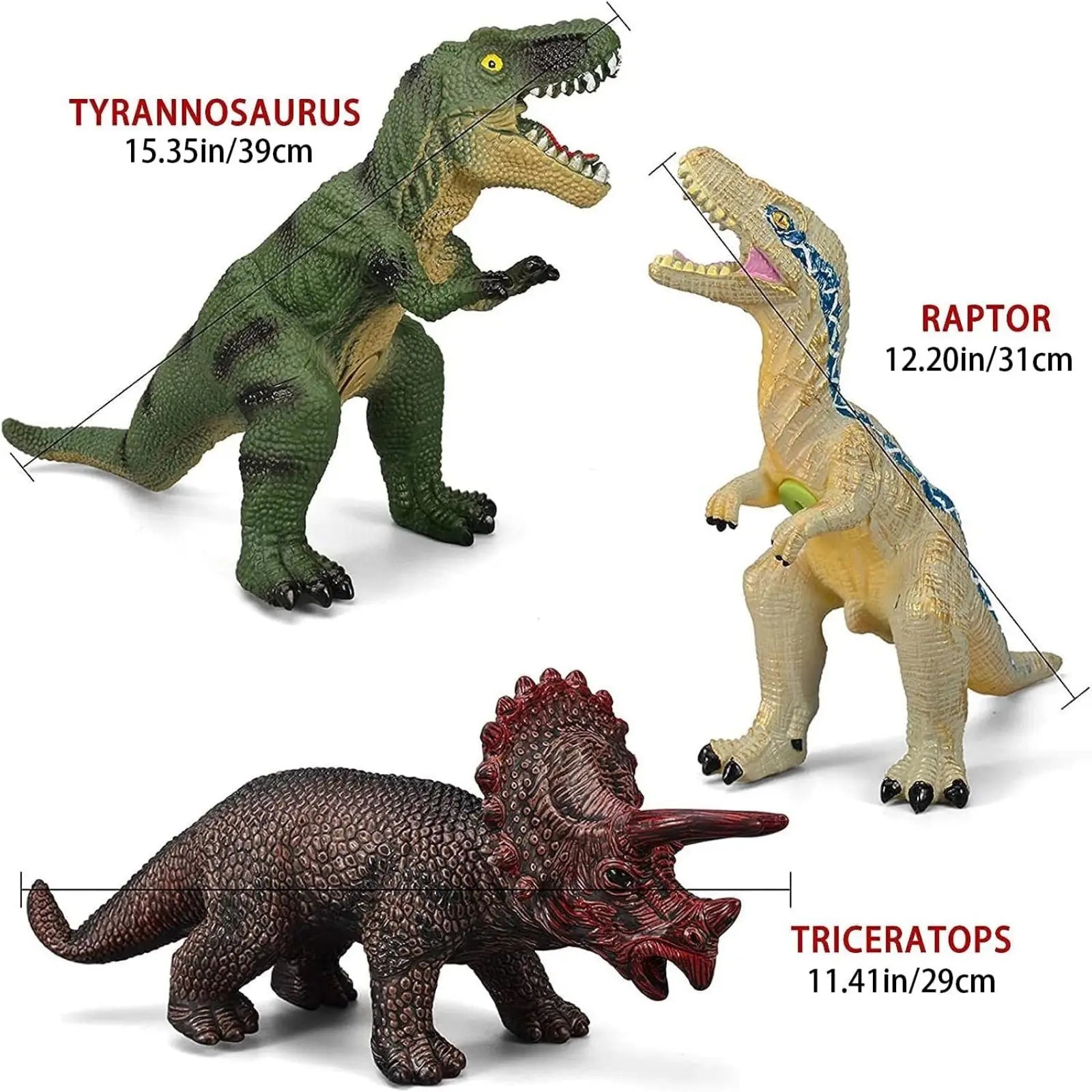 6 Piece Jumbo Dinosaur Toys for Kids and Toddlers, Dinosaur Toys for Kids 3-5, Large Soft Dinosaur Toys for Dinosaur Lovers - Pape'sShop