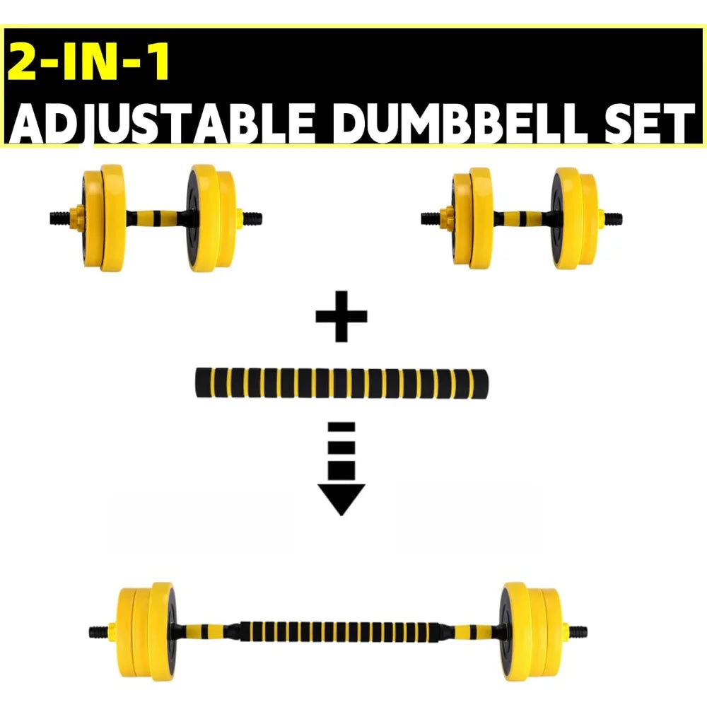 Adjustable Weights Set for Home Gym 33/44 Lb Dumbbell Set - Pape'sShop