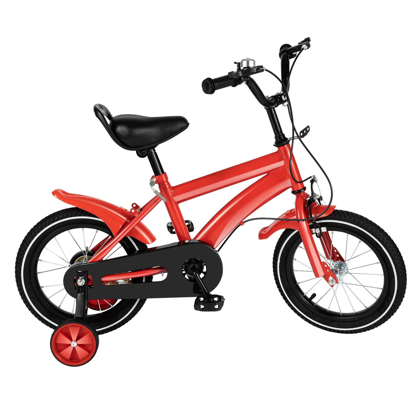14 Inch Child Bike with Auxiliary Sports Wheel for Boys Girls White/Red/Blue/Yellow - Pape'sShop