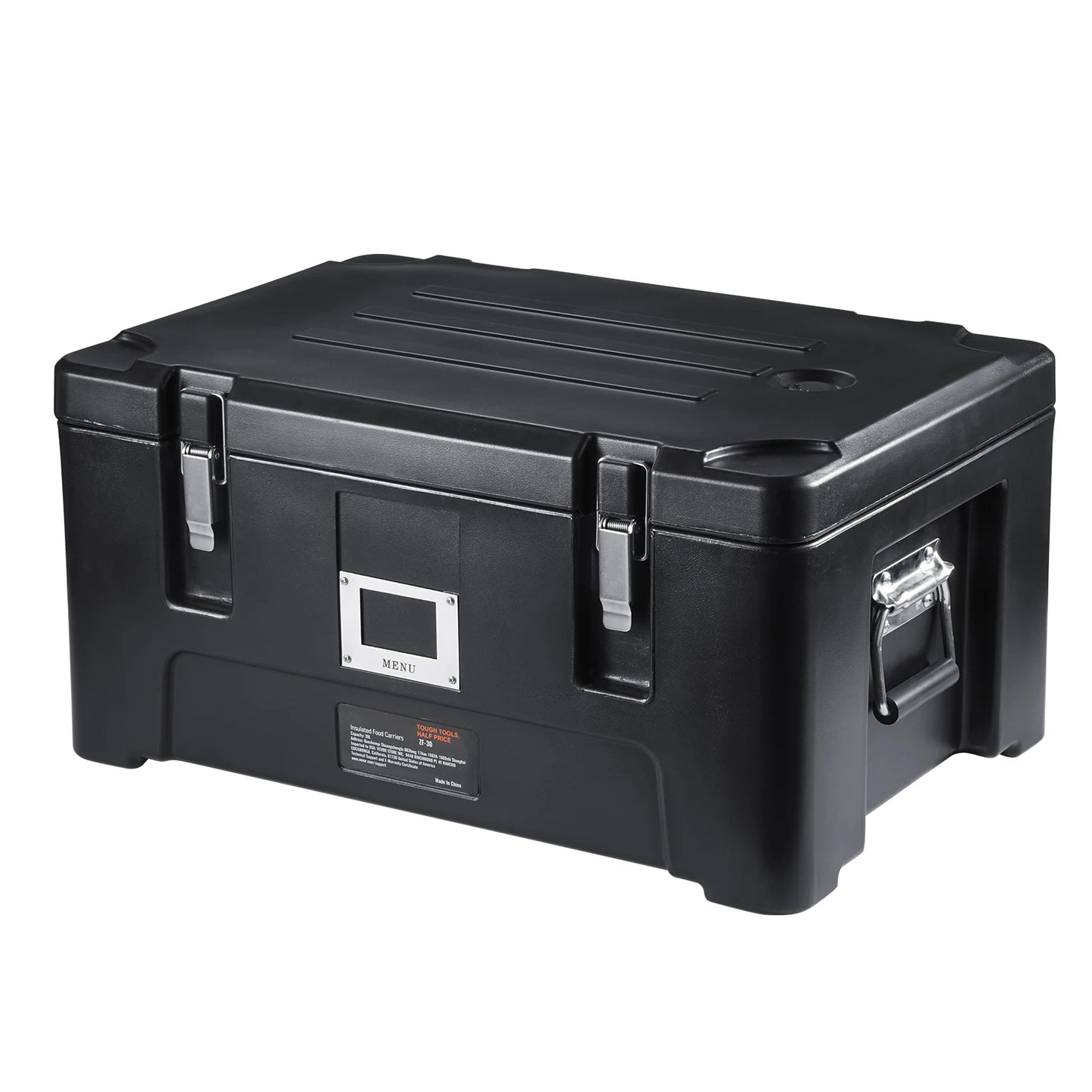 VEVOR Insulated Food Pan Carrier 36Qt Capacity Stackable Catering Hot Box with 3 Stainless Steel Pans Top Load LLDPE Food Warmer