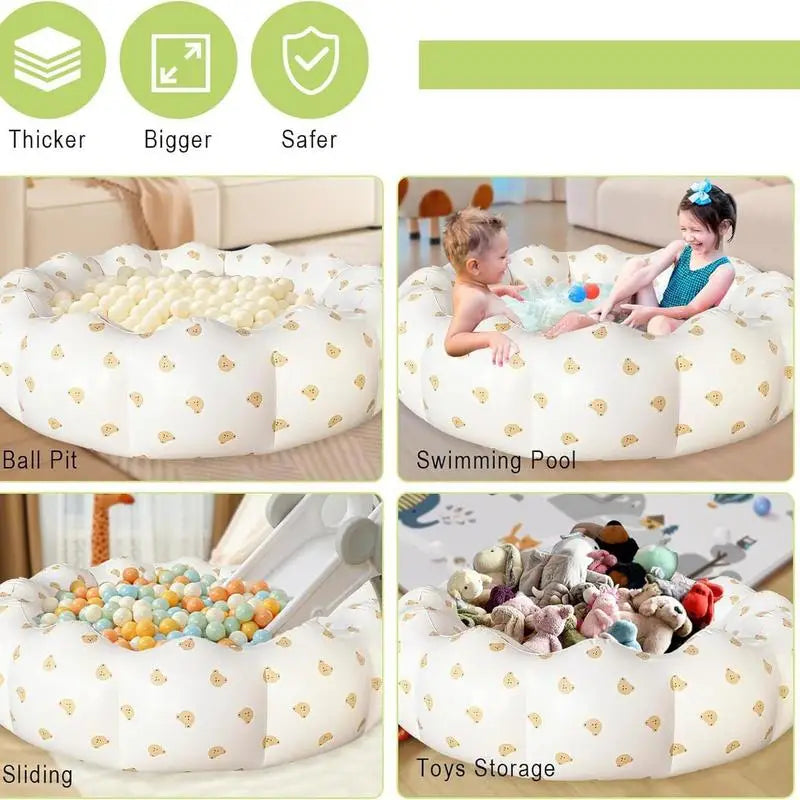 Swimming Pool For Kids Inflatable Kids Tub Foldable Toddler Swimming Pool Bathing Tub Portable Inflated Bathtub For Children - Pape'sShop