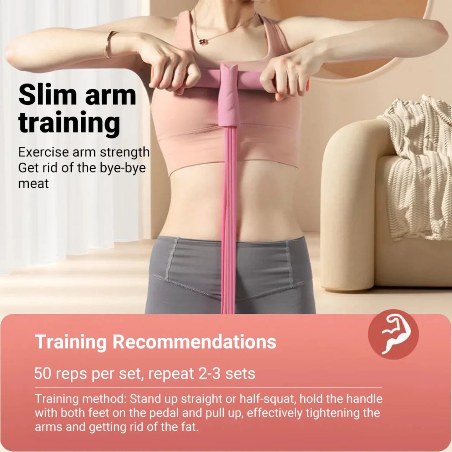 6-Tube Resistance Bands Yoga Pedal Puller Band Fitness Equipment - Pape'sShop