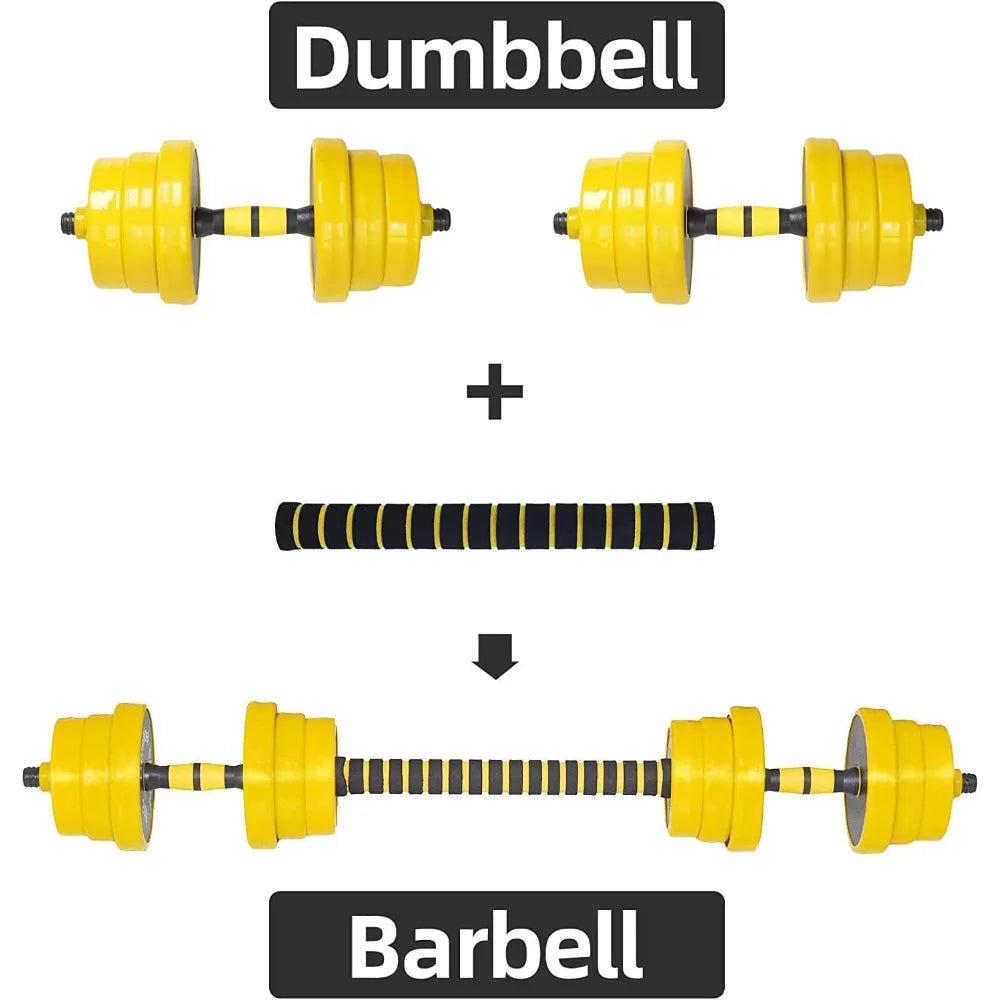 44LB Adjustable Dumbbell Barbell Weight Pair - Pape'sShop